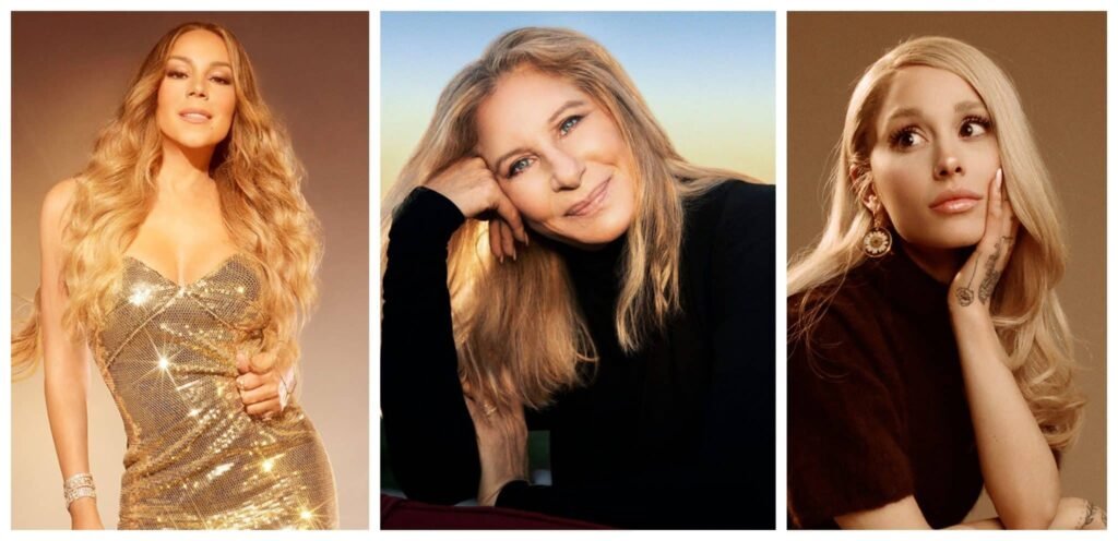 trio mariah barbra and ariana
